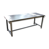 Industrial metal table of the 50s