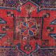 Vintage Kamseh Rug 130x97 cm, small, Tribal oriental Carpet truly Shabby Chic