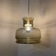 Smoked glass pendant light Space Age 1970s