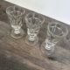 3 small antique glasses from the late 19th century, absinthe type / Napoleon III