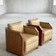 Sofa and armchairs Model "Dominique" by Hugues Chevalier