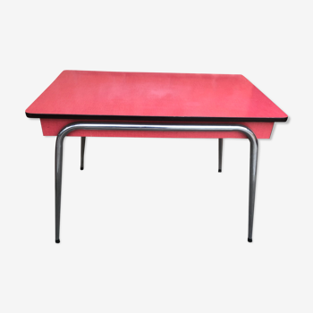 Red formica table