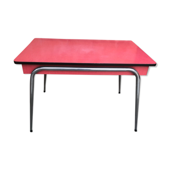 Red formica table