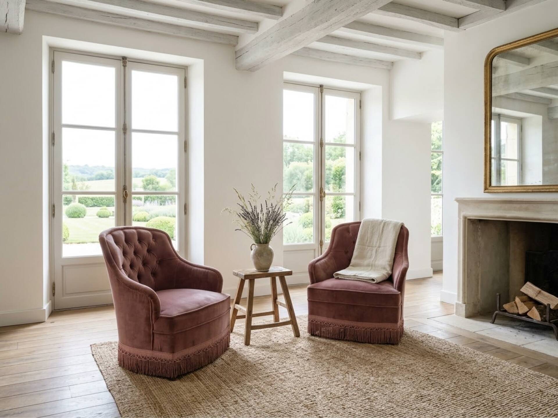 Lot de 2 fauteuils crapaud vintage 