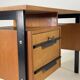 Vintage oak and black wood desk from the 60s