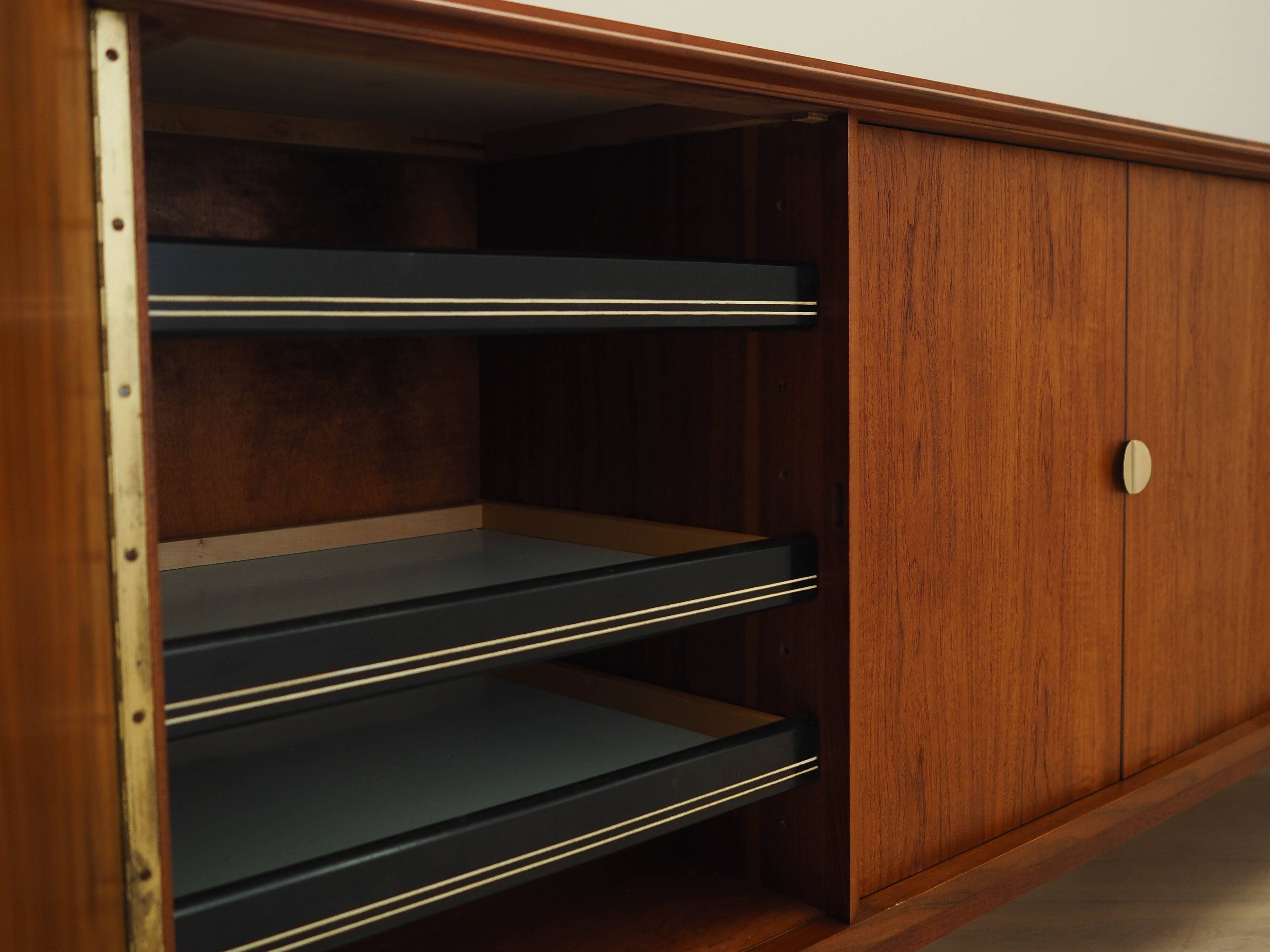Teak sideboard, Danish design, 1970s, manufactured in Denmark