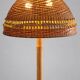Bamboo and woven rattan floor lamp France 1970