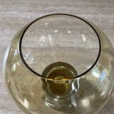 Vintage Krosno amber glass hanging bubble vase