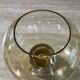 Vintage Krosno amber glass hanging bubble vase
