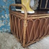 Vintage rattan trunk