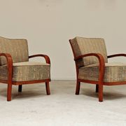 Paire de fauteuils Krasna Jizba Art déco bois massif