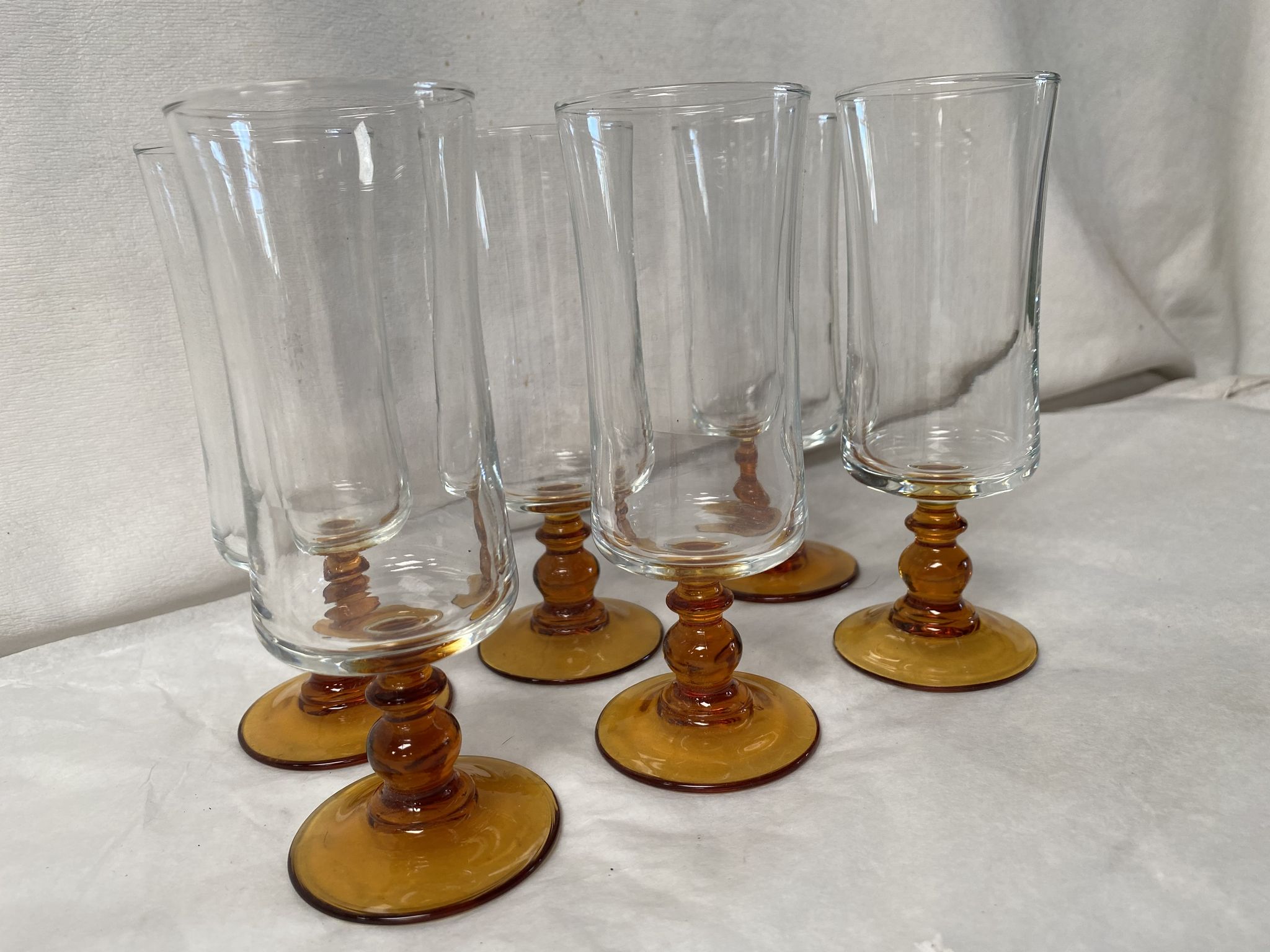 Set of 6 vintage champagne flutes