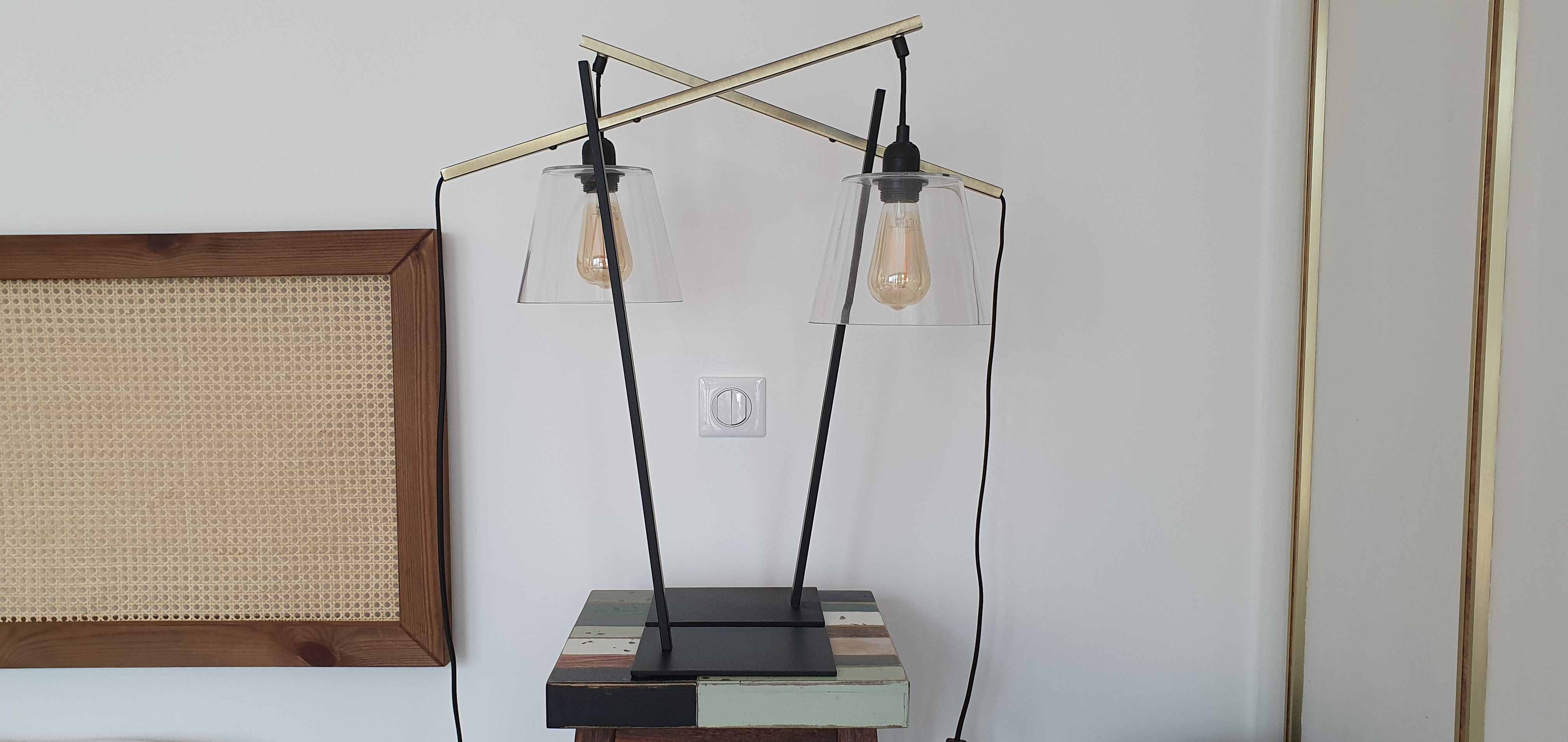 Pair of bedside lamps