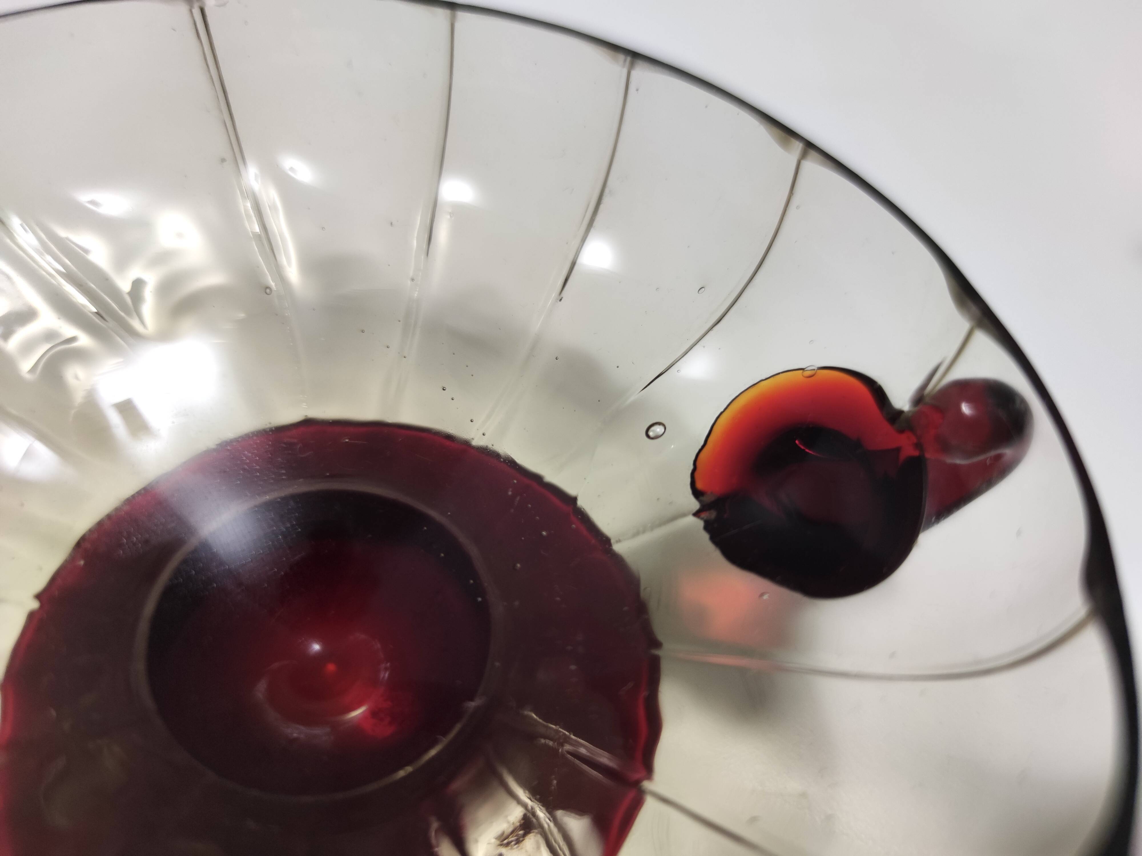 Set of Ten Smoked and Crimson Murano Glass Dessert Bowls in the style of Ze