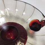 Set of Ten Smoked and Crimson Murano Glass Dessert Bowls in the style of Ze