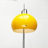 Italian yellow Lucerna floor lamp from the Space Age era, mid-century by Guzzini, 1960s.