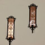 Pair Of Mid Century Swedish Copper Sconces