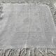 7 square towels, bordered damask cotton
