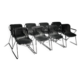 Set of 8 Penelope Chairs by Charles Pollock for Castelli, 1980s
