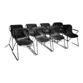 Ensemble de 8 chaises Penelope par Charles Pollock pour Castelli, 1980