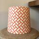 Vintage lamp - orange ceramic - 1970 - handmade shade.