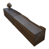 2-in-1 solid oak bench