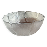 Very large vintage salad bowl with a stylised flower petal pattern H14.5