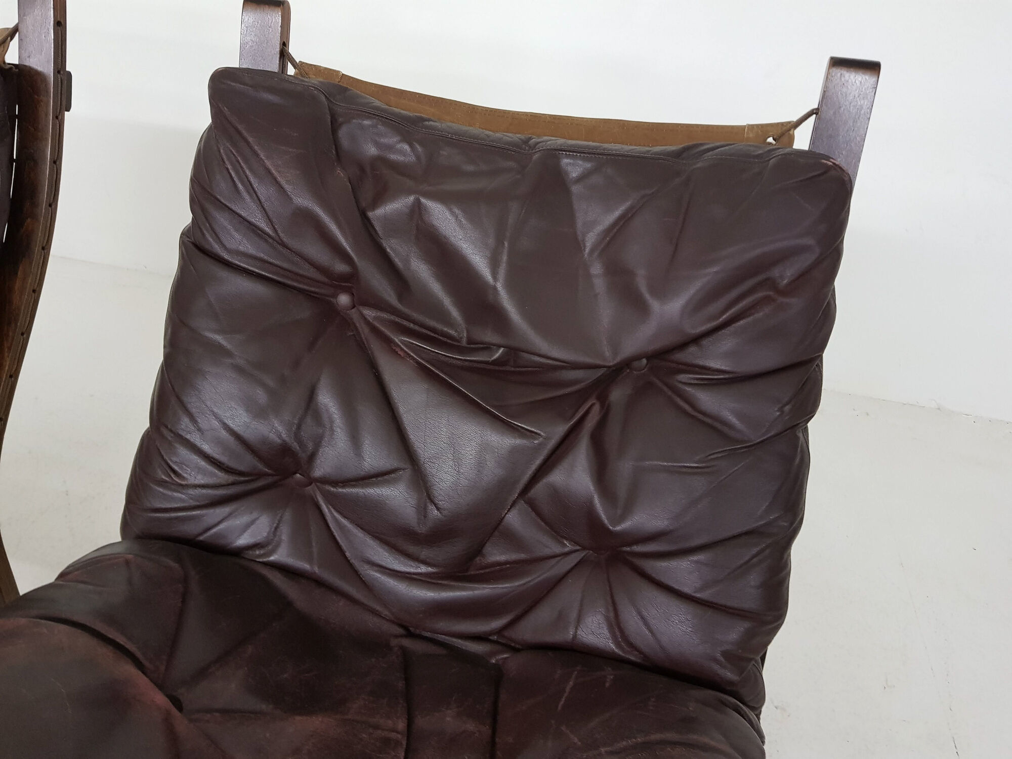 Set of 2 leather Ingmar Relling for Westnofa “Siesta” chairs, Norway 1960’s