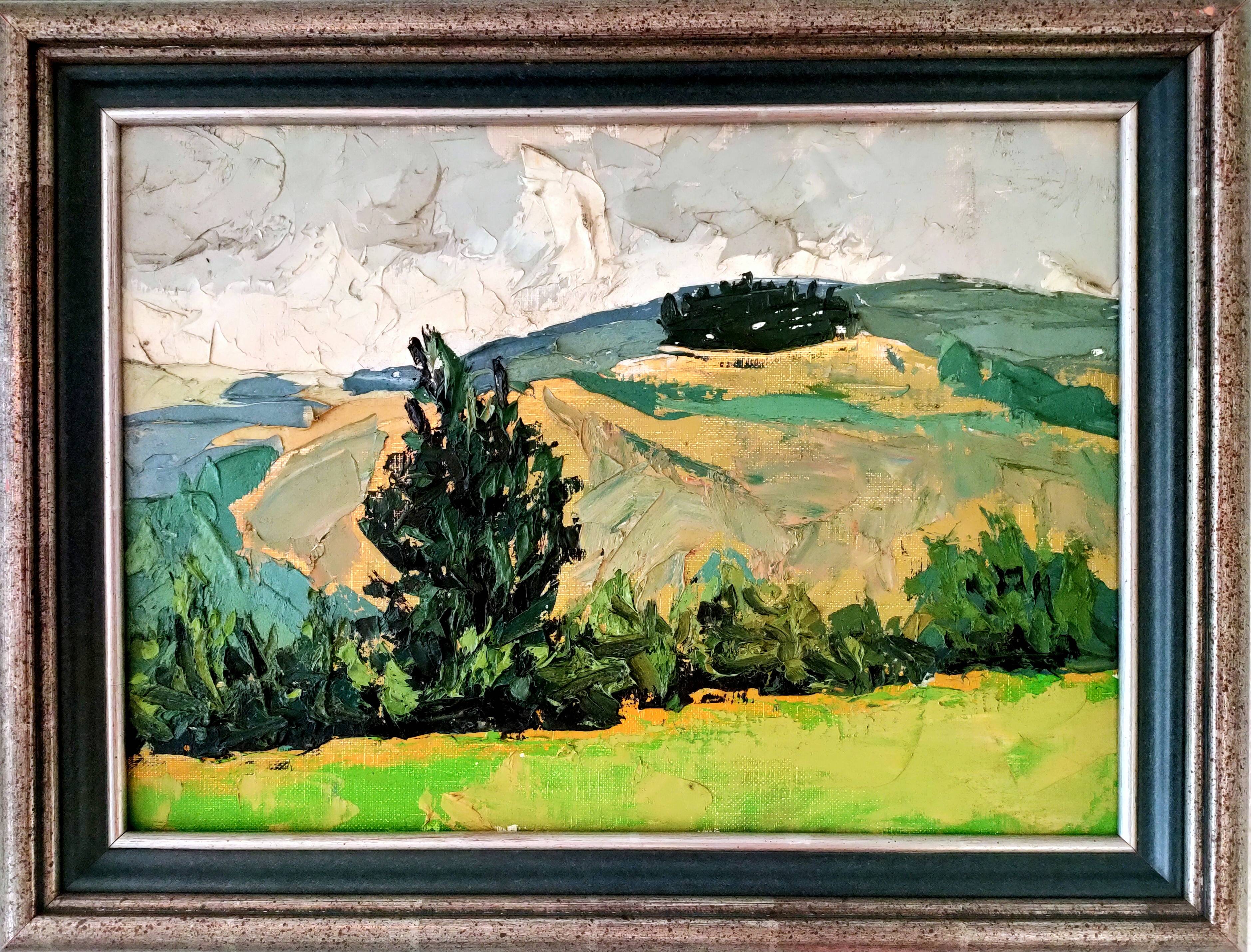 Tableau SCHWARZ (Marcel, 1914-1985) – HST - Paysage, montagne - 1950