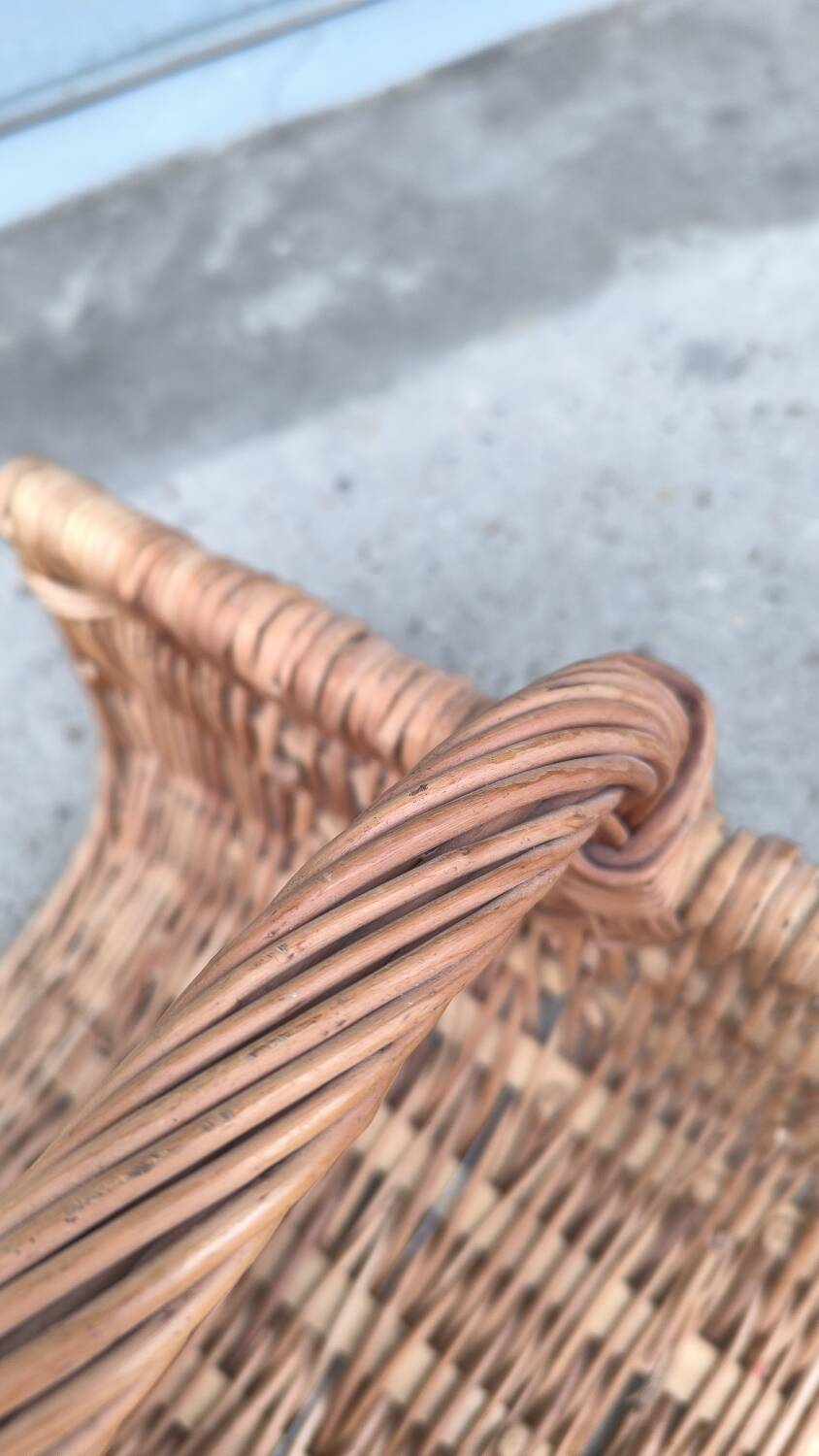 Wicker log basket 1970