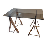 Vintage plexiglass desk by Marcello Gacita and Pierre Tiberi
