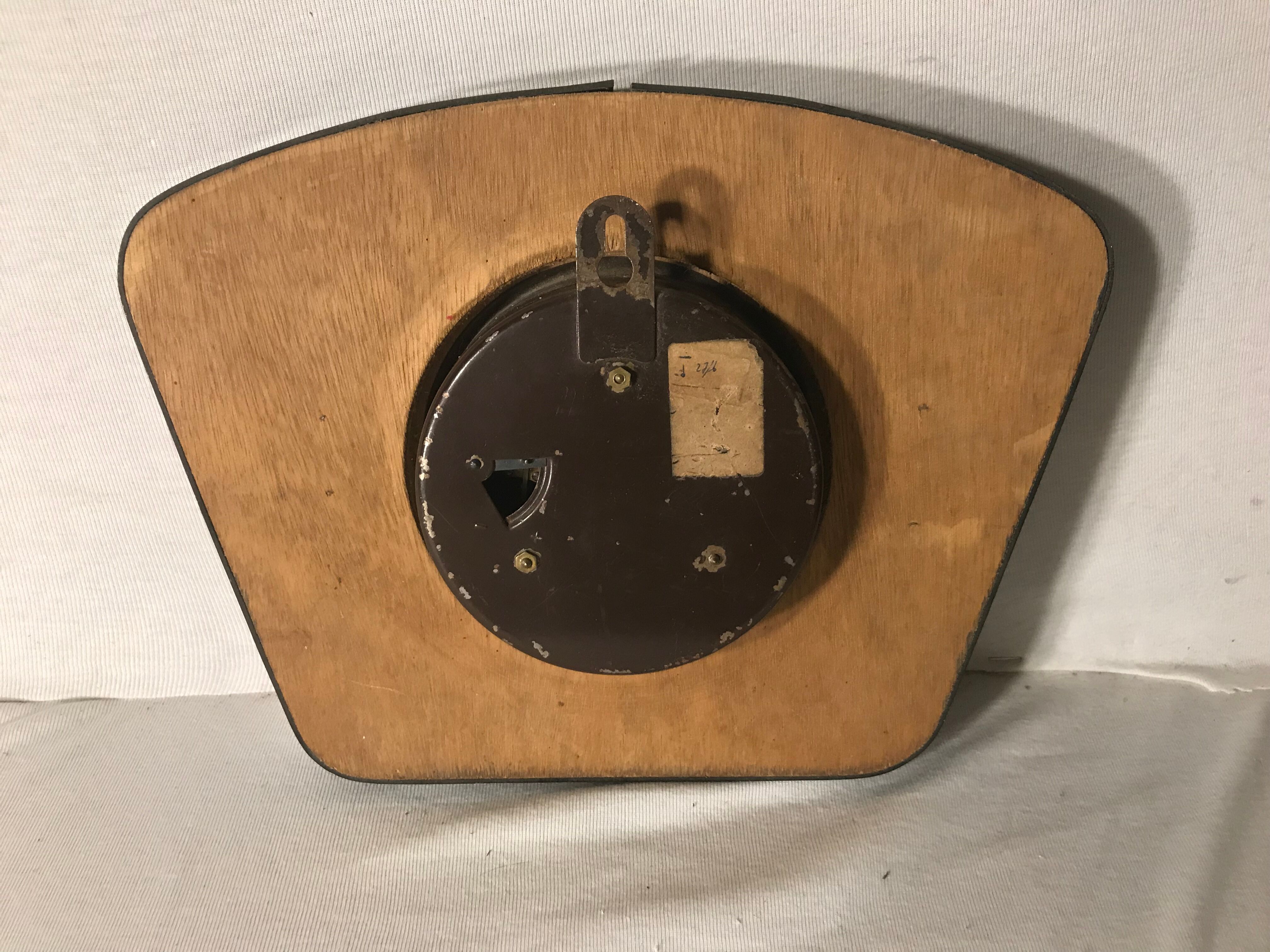 Ancient clock pendulum bayard red key vintage 50s formica