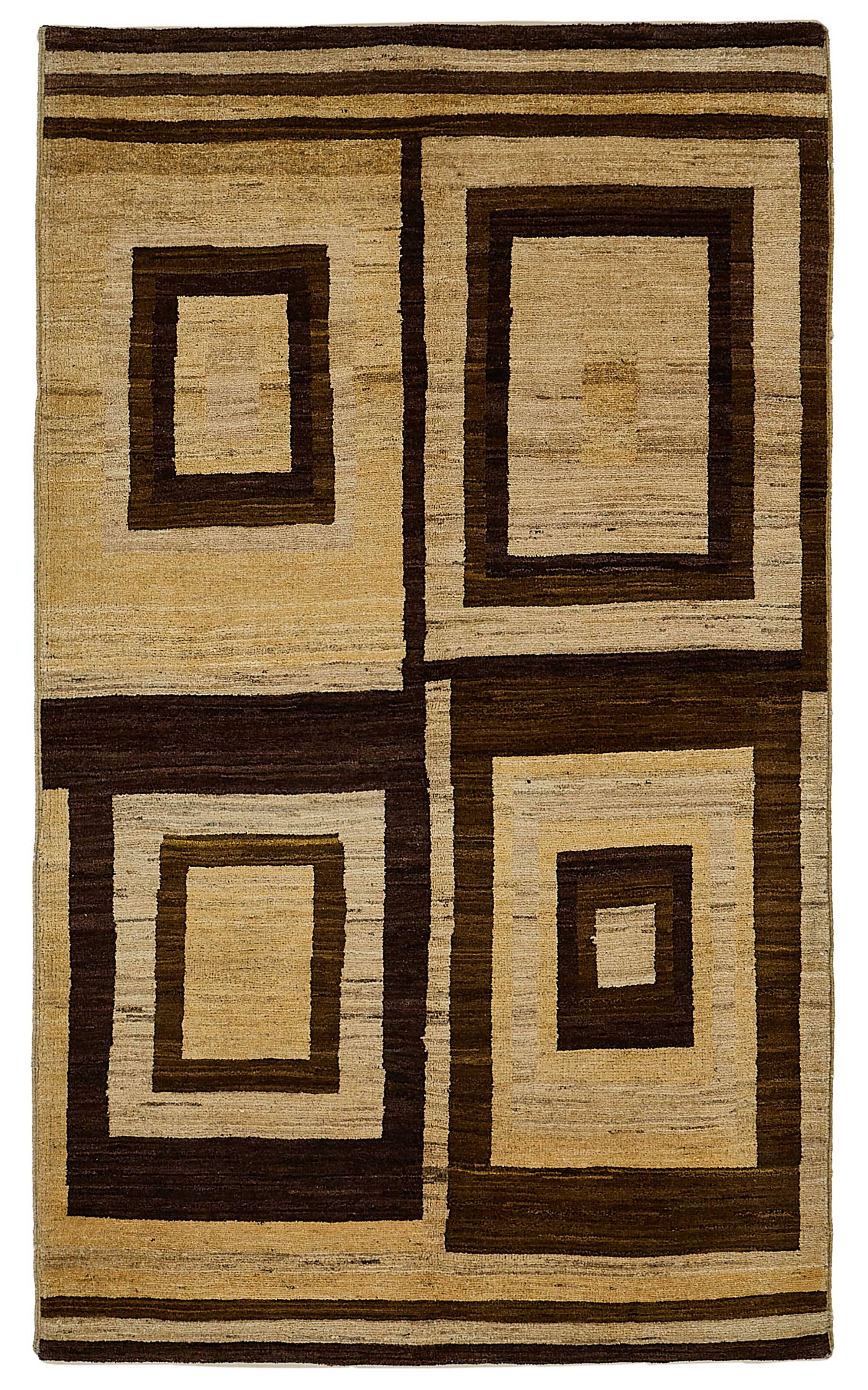 Tapis Oushak en laine noué à la main, 100 cm x 166 cm