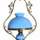 Suspension in electrified blue opaline.