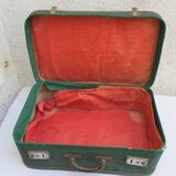 Vintage green luggage suitcase