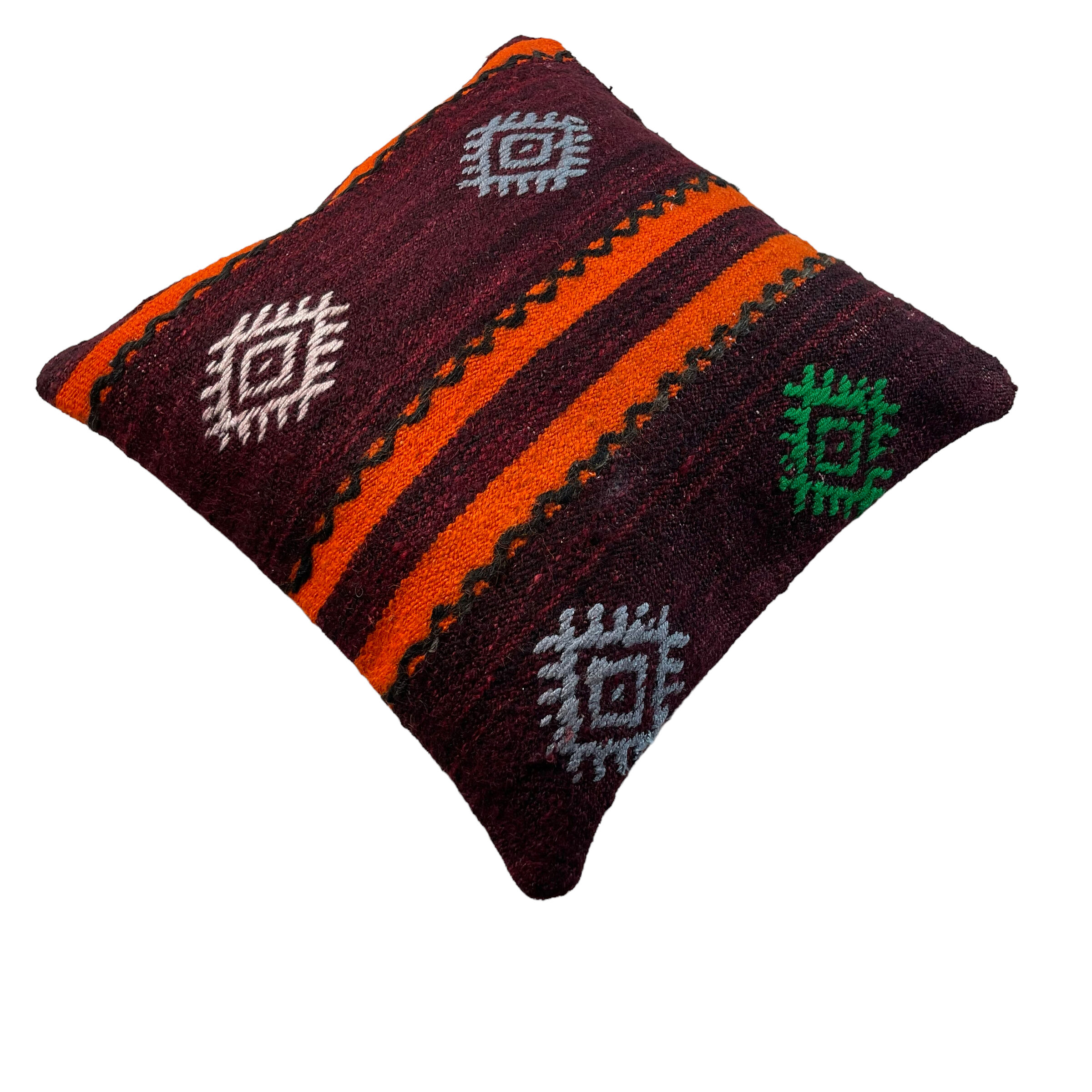 Vintage turkish kilim cushion cover 40 x 40 cm