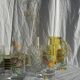 Set of 5 vintage fruit-patterned glasses