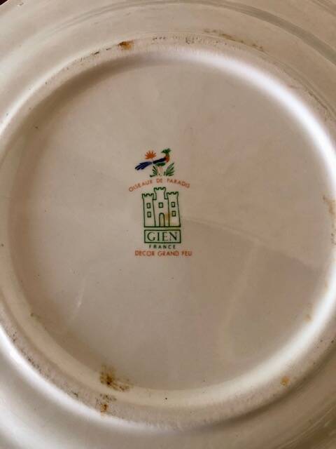 Gien Birds of Paradise Plate