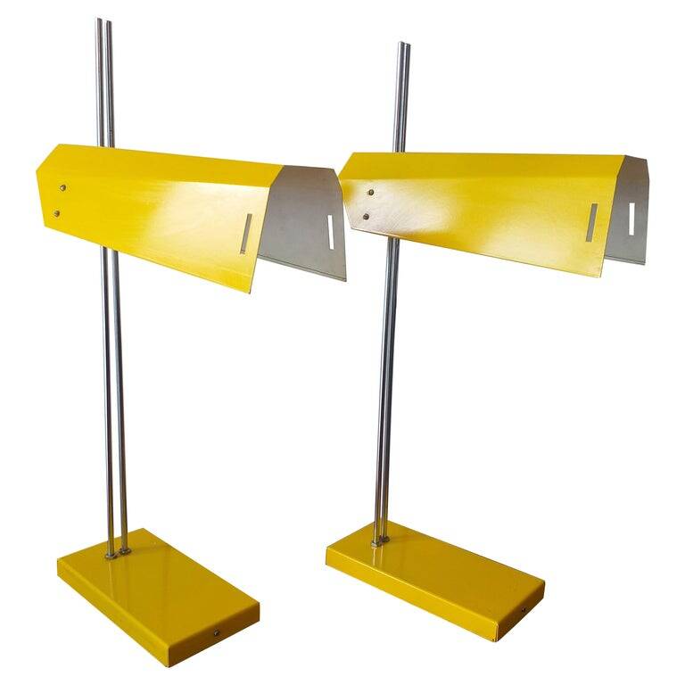 Pair of Midcentury Table Lamps Lidokov, Designed by Josef Hurka, 1970s