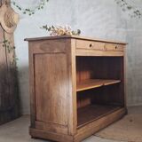 Old open walnut buffet