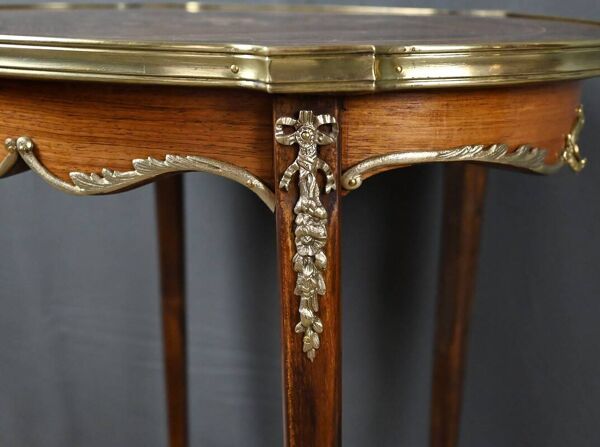 Table de salon guéridon en palissandre, style transition – 1re partie XXe
