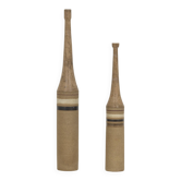 Bruno Gambone, pair of XL ceramic bottles, Italy 1970s