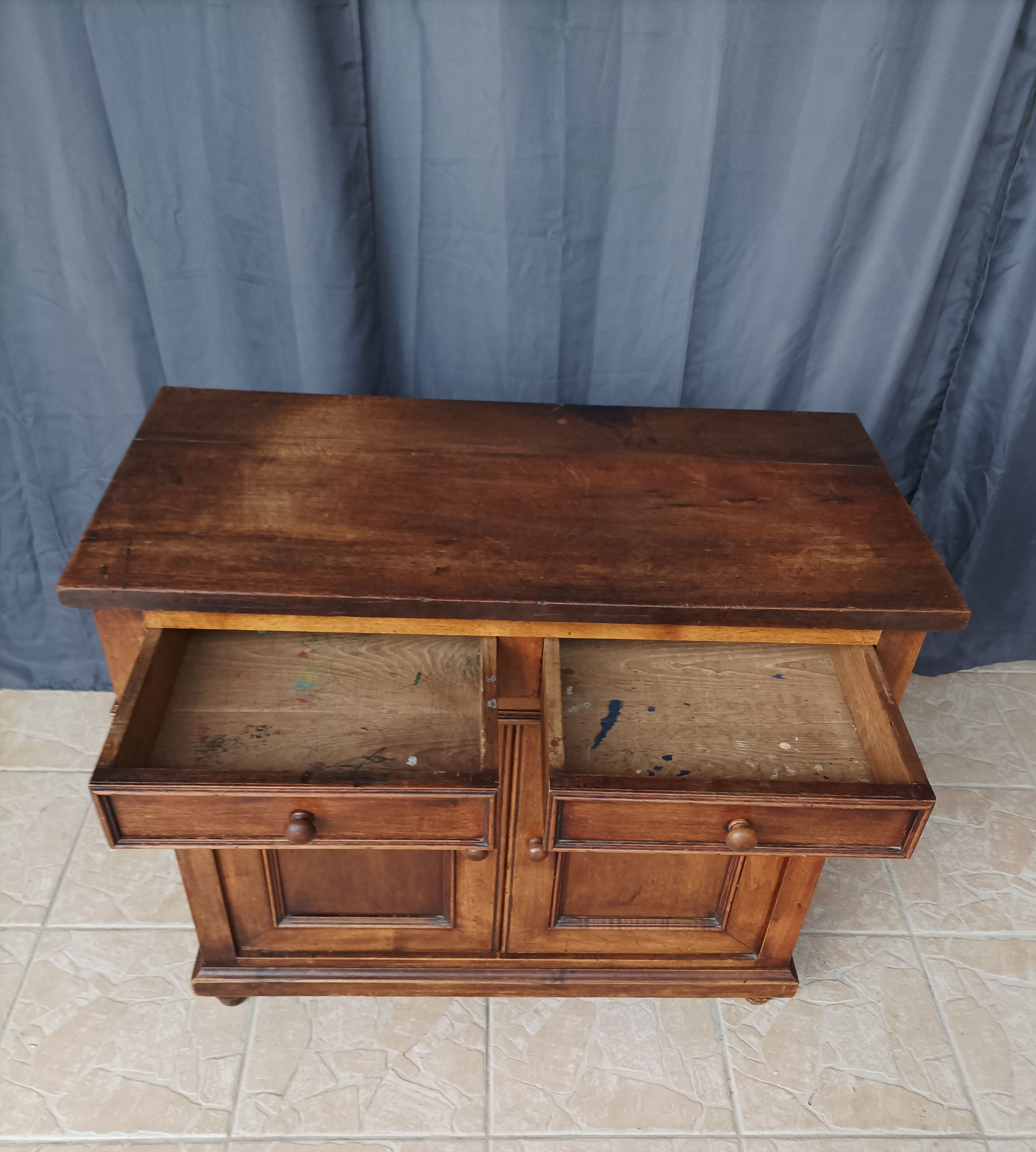 Low walnut sideboard