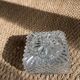 Wall lamp or ceiling lamp in transparent molded glass 1970 square