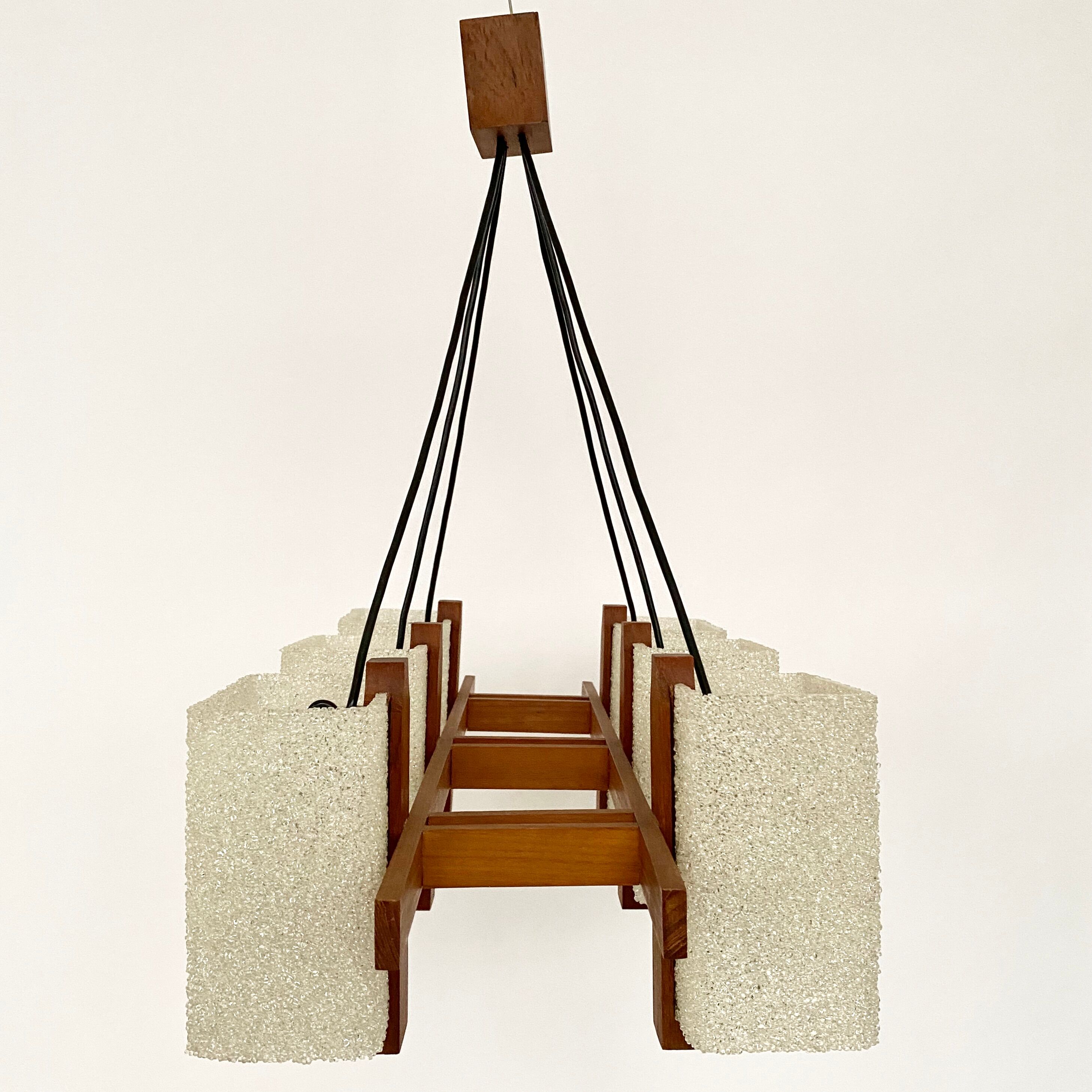 Vintage Scandinavian 70s chandelier.