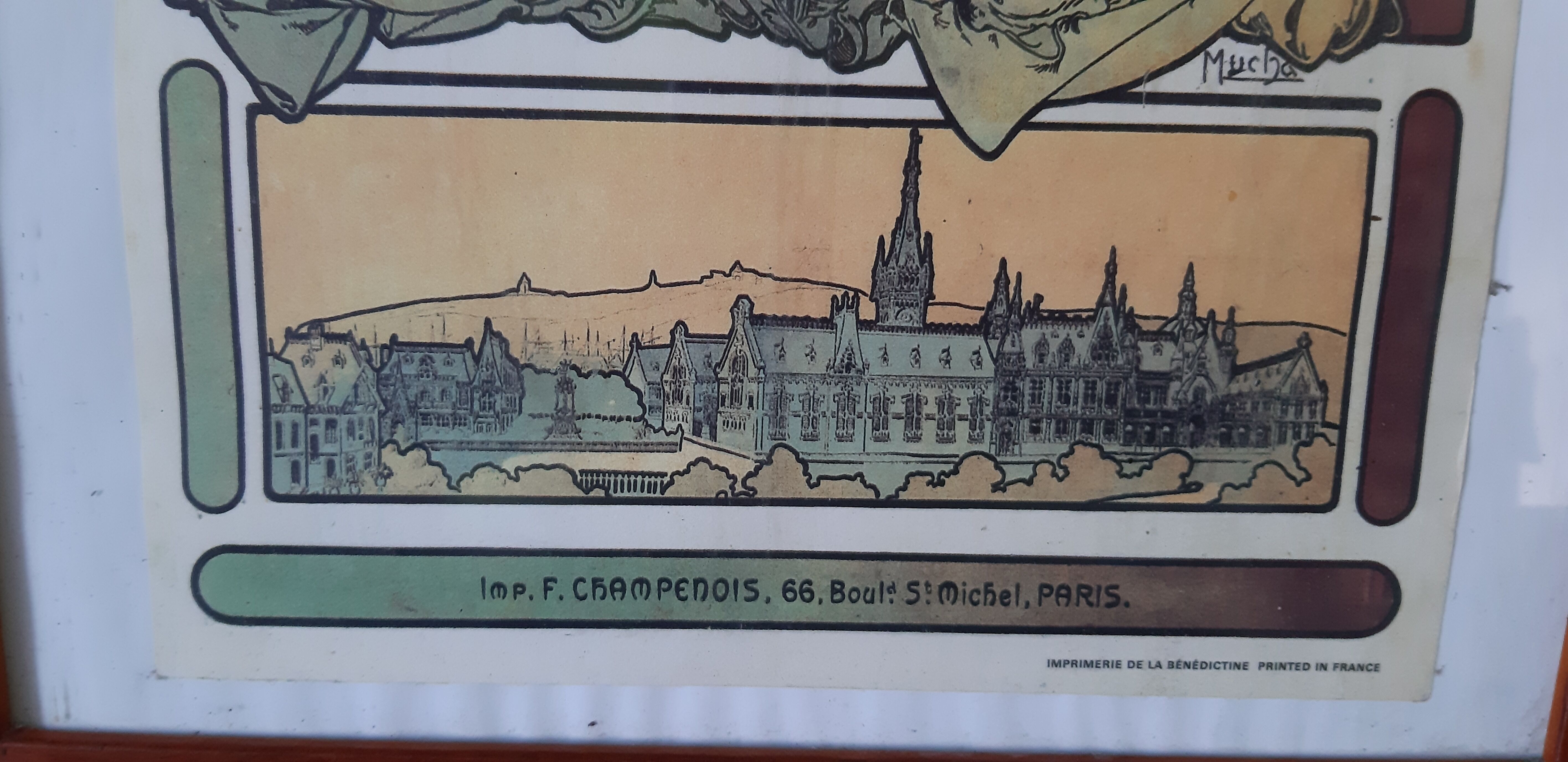 Benedictine advertising poster " Mucha "