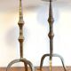 Large Paris steel candle holders