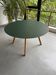 Table Hay CPH25 Ø140 x H74 oak and green linoleum