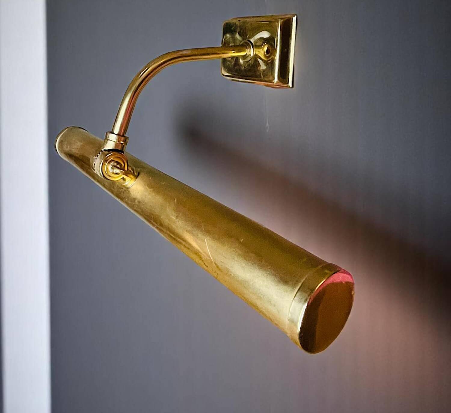 Lot of 3 djustable brass wall picture light up
