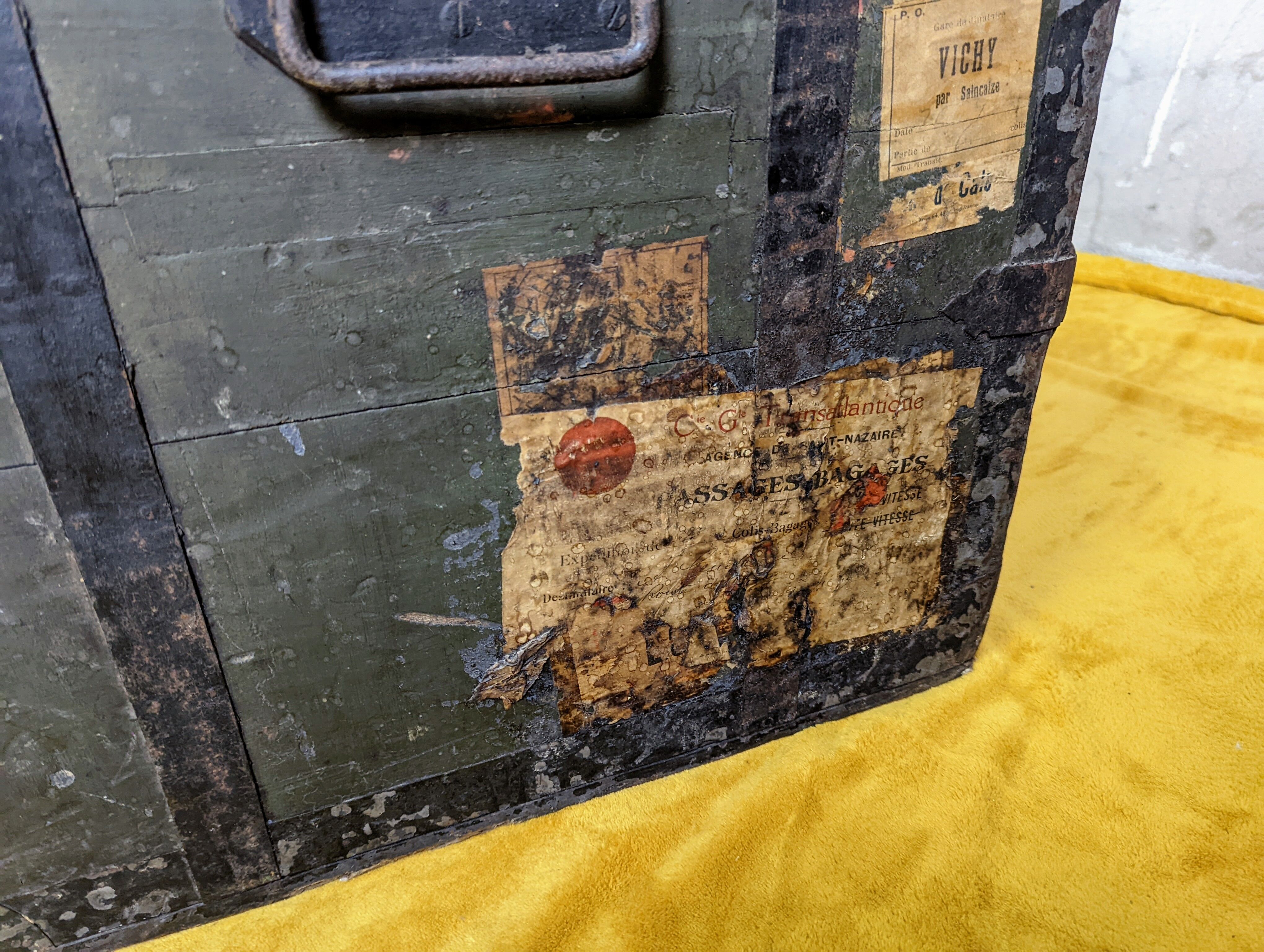 Antique travel trunk